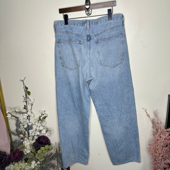 AGOLDE The Criss Cross Upsized Jeans Suburbia Light Wash Sz 33 {3V33} - Picture 4 of 6